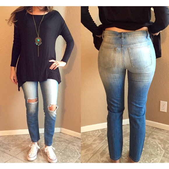 Faded Distressed Jeans (LAST SMALL!) - Picture 2 of 4