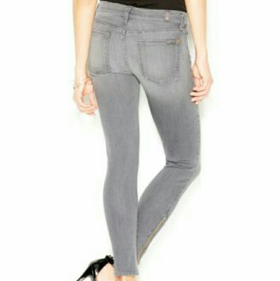 7 for all mankind grey skinny jeans