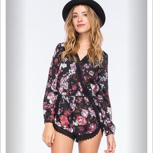 Lottie & Holly flower crochet romper