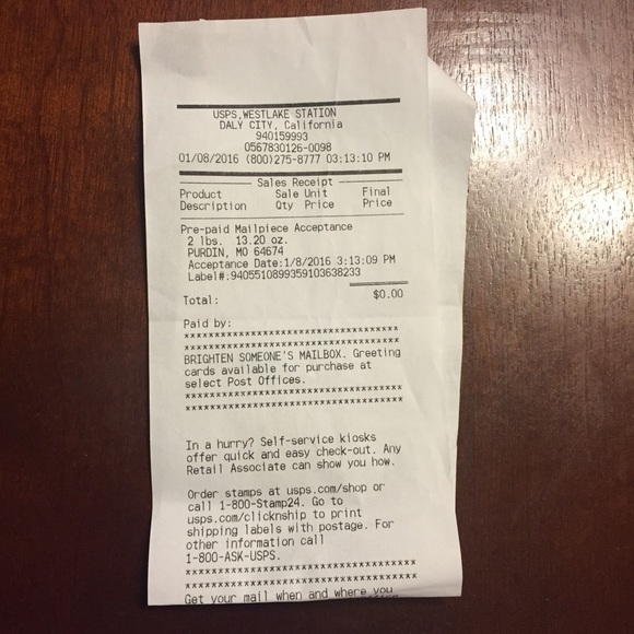 Proof of delivery