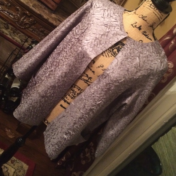 Chico's silver crinkle jacket