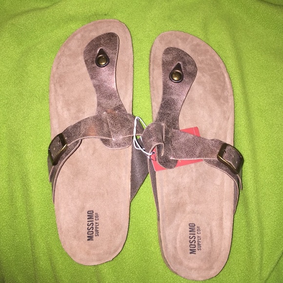 Bronze leather sandals!! Brand new!