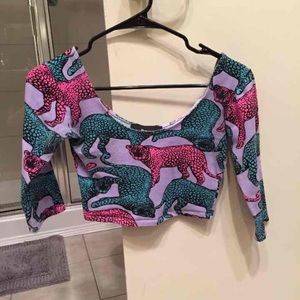 Nasty Gal Cheetah Crop Top