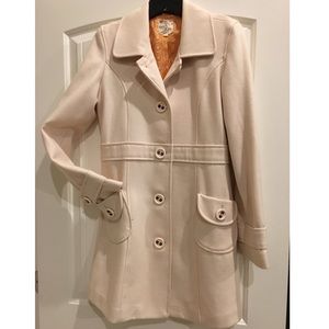 Nordstrom Cream long wool pea coat