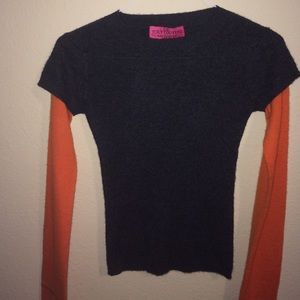 Dark gray and orange sweater from juicy couture