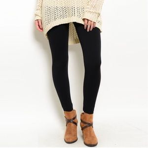 Black fleece lined leggings