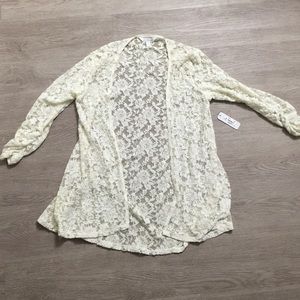 White lace cardigan/sweater