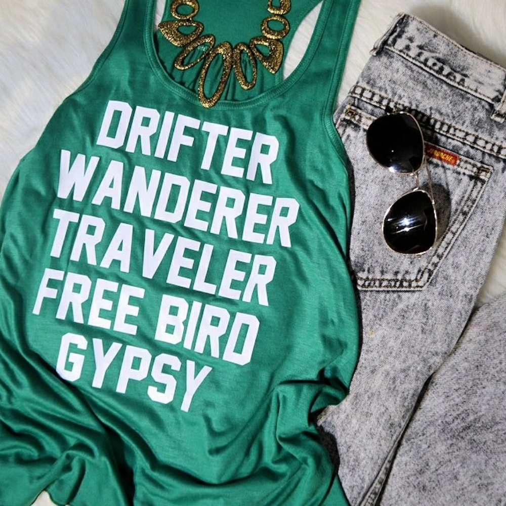 Drifter Wanderer Traveler Gyspy Tank Top - Picture 5 of 5