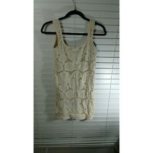 Cream fitted dress