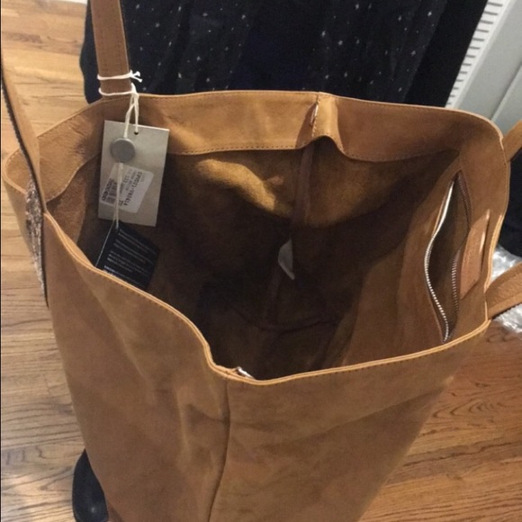 Vanessa Bruno medium Le Cabas Caramel Suede Tote - Picture 3 of 4