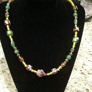 Glass beaded necklace