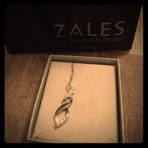 Brand new diamond accent swirl pendant