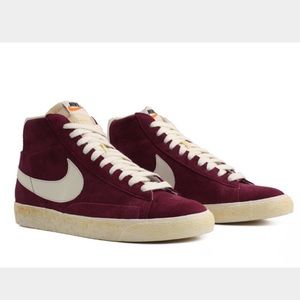 Women's Nike Burgundy Suede Blazers