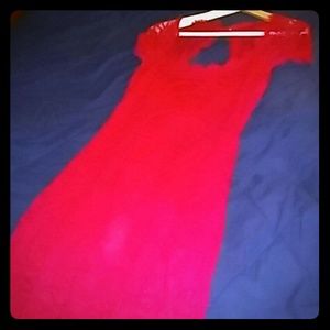 Dark red cocktail dress