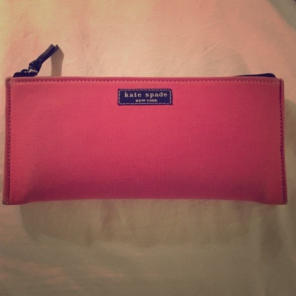 Kate Spade Pink Linen Original Pencil Case
