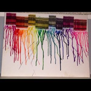 Melting crayon canvas