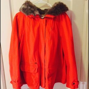 Anthropologie Flounced Pin-tuck Parka