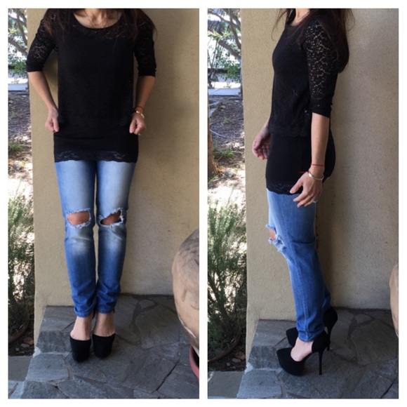 Black lace top sale - Picture 4 of 4