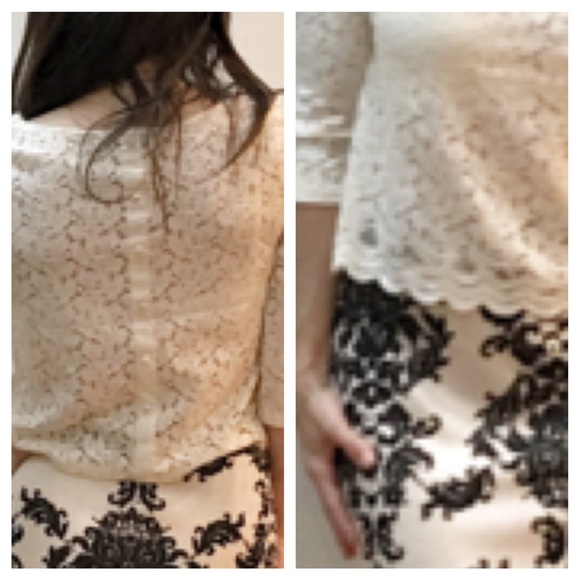 Cream lace top - Picture 2 of 4