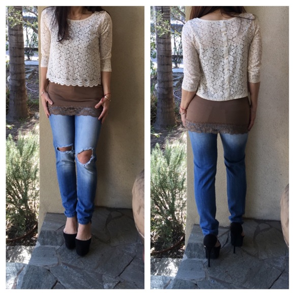 Cream lace top - Picture 4 of 4