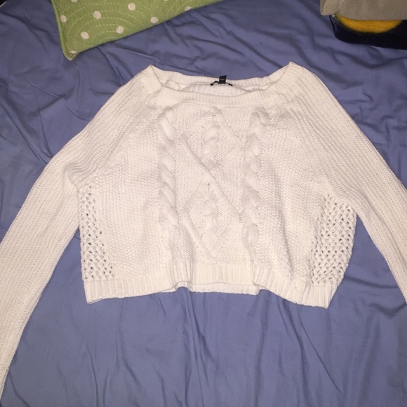 Express cropped knitted sweater