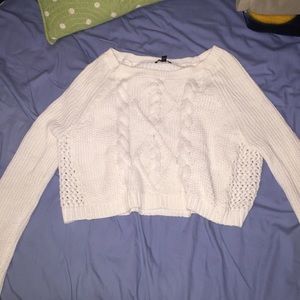 Express cropped knitted sweater