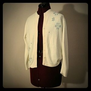 Vintage snowflake cardigan