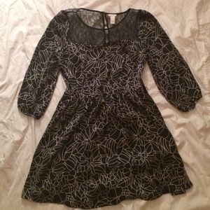 Black forever 21 dress with floral print