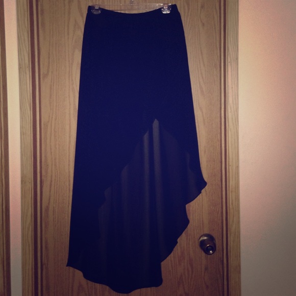 Black sheer skirt with mini