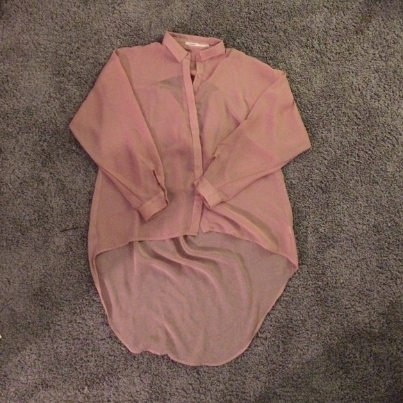 Champagne colored chiffon shirt
