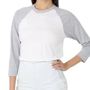 American apparel cropped baseball tee