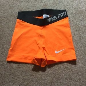 Bright Orange&Grey Nike Pro Shorts!!