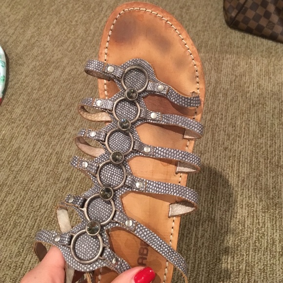 Metallic silver gladiator sandals - Picture 3 of 3