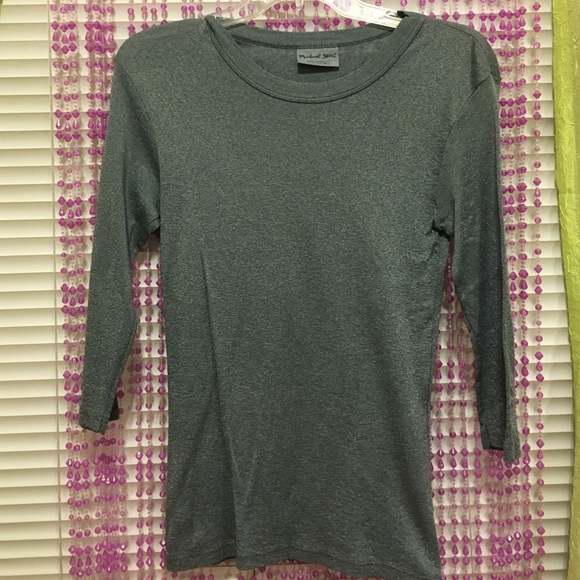 Michael Stars Metallic 3/4 sleeve shirt
