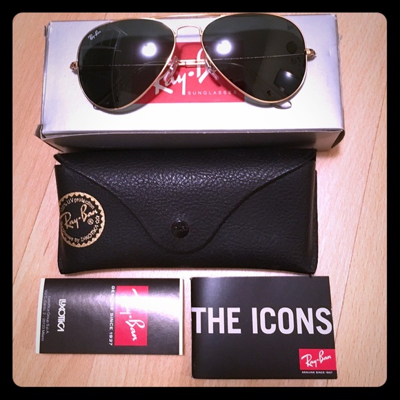 Ray ban classic aviator rb3025 58mm green g-15