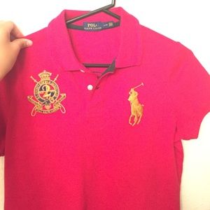 Red Polo shirt Women's crest