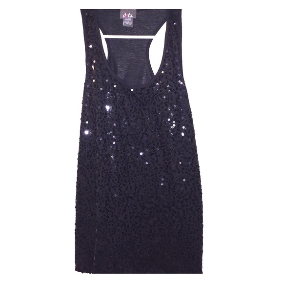 Tank top black sparkle - Picture 1 of 3