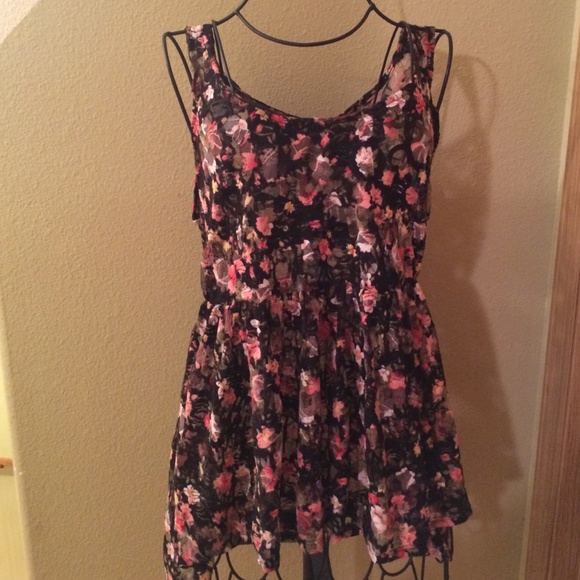 Floral sheer lace top