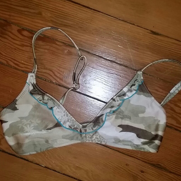 Army Print Bikini Bralette and Bottoms - Picture 2 of 4