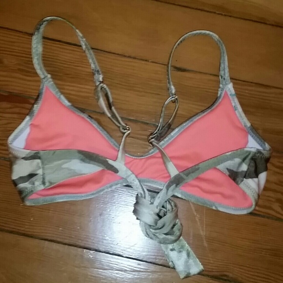 Army Print Bikini Bralette and Bottoms - Picture 3 of 4
