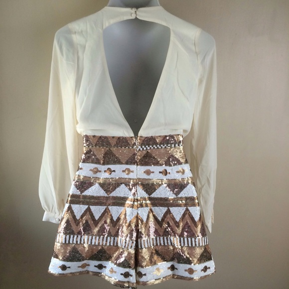 RL} Ivory & Copper Aztec Romper ✨HP✨ - Picture 4 of 4
