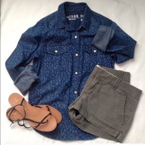 Express Olive Short Shorts