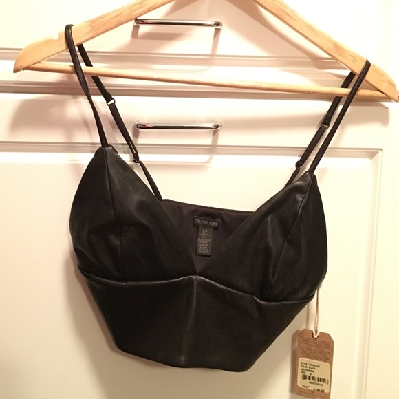 True Religion Leather Bra Top - Picture 4 of 4
