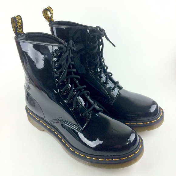 New Black Patent 8-Eye Dr. Martens Boots