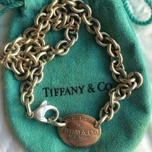 Return To Tiffany Oval Tag Necklace *Make an offer