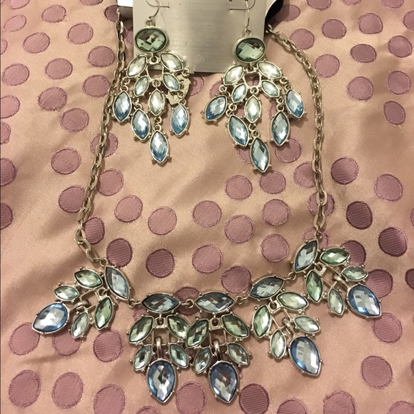 Fancy earrings & necklace to match