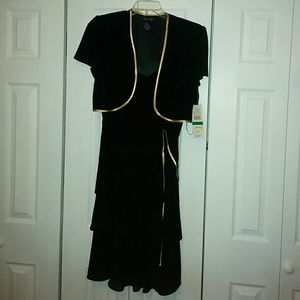 Black&Gold two piece dress and jacket