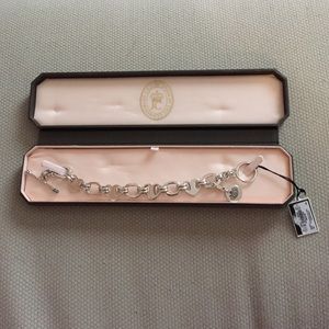 Authentic Juicy Couture Heart Link Charm Bracelet