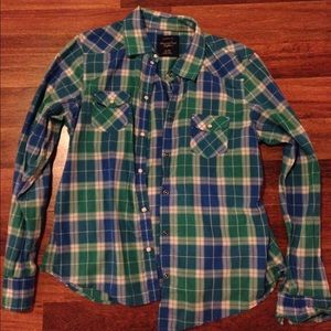 American Eagle Plaid Button Up