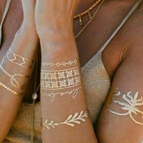 Gold Metallic Tattoos